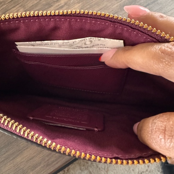 Coach Maroon and Blue Pouch - Picture 2 of 8